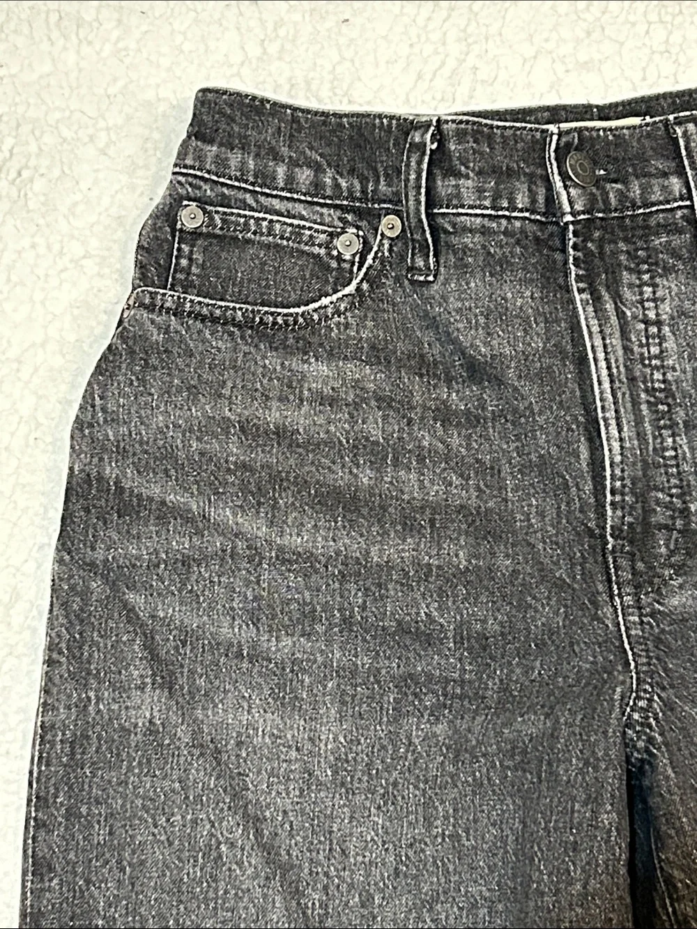 Madewell The Perfect Vintage Wide Leg Crop Jean size 27 Robles Wash Black - Picture 3 of 16